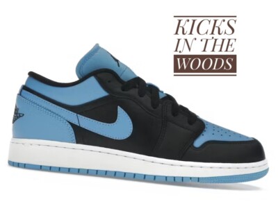 Nike Air Jordan 1 Low Black University Blue Schwarz Blau hellblau Damensneaker