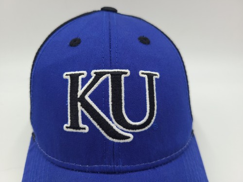 University of Kansas Jayhawks Captivating Headgear Adjustable Hat Cap Blue Black - Picture 4 of 13