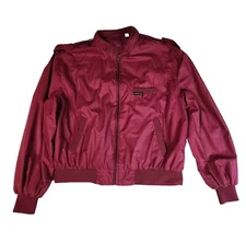 Vintage Members Only Jacket Men's Size 46  Full Zip Burgundy RN 28593