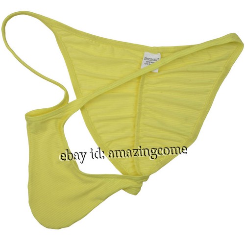 Men Ice Silk Pouched Rio Ruche Bikini Brief Underwear Lowrise Exotic Booty Short - Picture 22 of 26