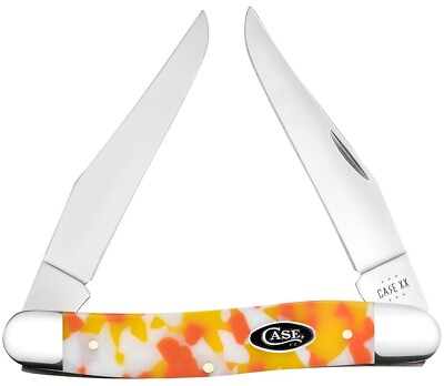 CASE XX 53756 MUSKRAT POCKET KNIFE CANDY CORN KIRINITE 3 7/8'' HANDLE MUSKRAT SS
