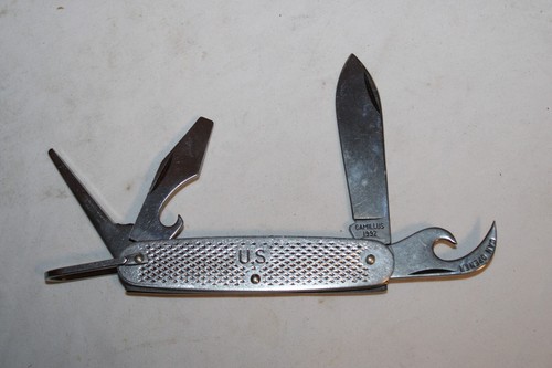 Camillus US Army Folding Military Scout Knife Heavy Duty Stainless Steel 1992