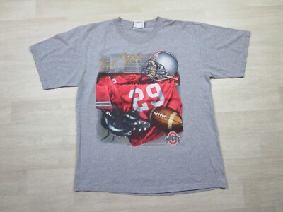 Vintage Ohio State Buckeyes Football (XL) T Shirt 1990s Nutmeg Lee Sport NCAA