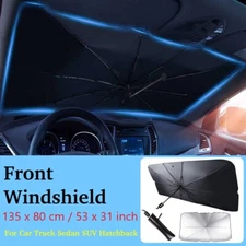 55" Car Auto Windshield Sun Shade Cover Visor Window Umbrella UV Block Protector