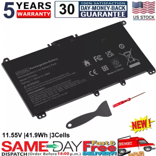 LOT 1-50 HT03XL Battery for HP Pavilion L11421-2C2 L11119-855 15-CS 15-DA 41.9Wh