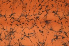 Fabric 100 Cotton FAT QUARTER Halloween Black Cracks on Orange