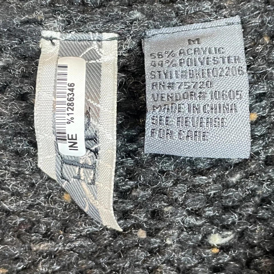 Suéter boho sin mangas gris negro cárdigan túnica charreteras BKE Hebilla para mujer M Foto 4 de 4