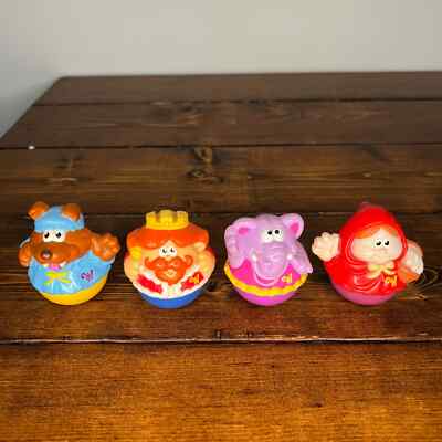 Playskool Weeble Woobles Red Riding Hood Ballerina Elephant King Bear