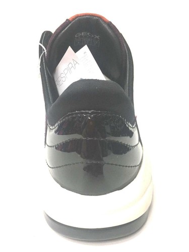 SCARPE SNEAKERS CASUAL DONNA GEOX ORIGINALE A98 PELLE NERO CAMPIONE AI NEW - Foto 4 di 5