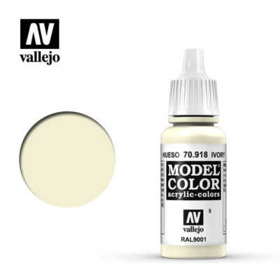 VALLEJO MODEL COLOR 005 IVORY 70918 (RAL9001) 17ml (Acrylic Paint)
