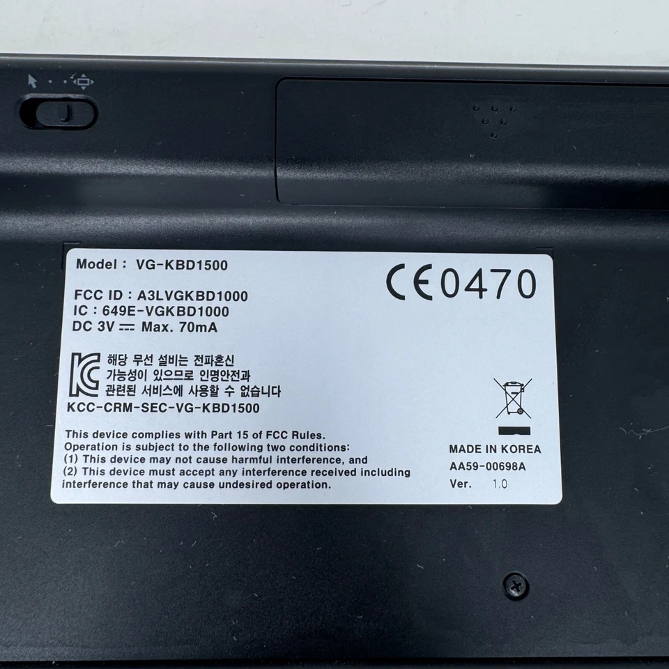 Samsung VG-KBD1500 Smart TV Wireless Keyboard & Touchpad Tested - Image 2 of 4