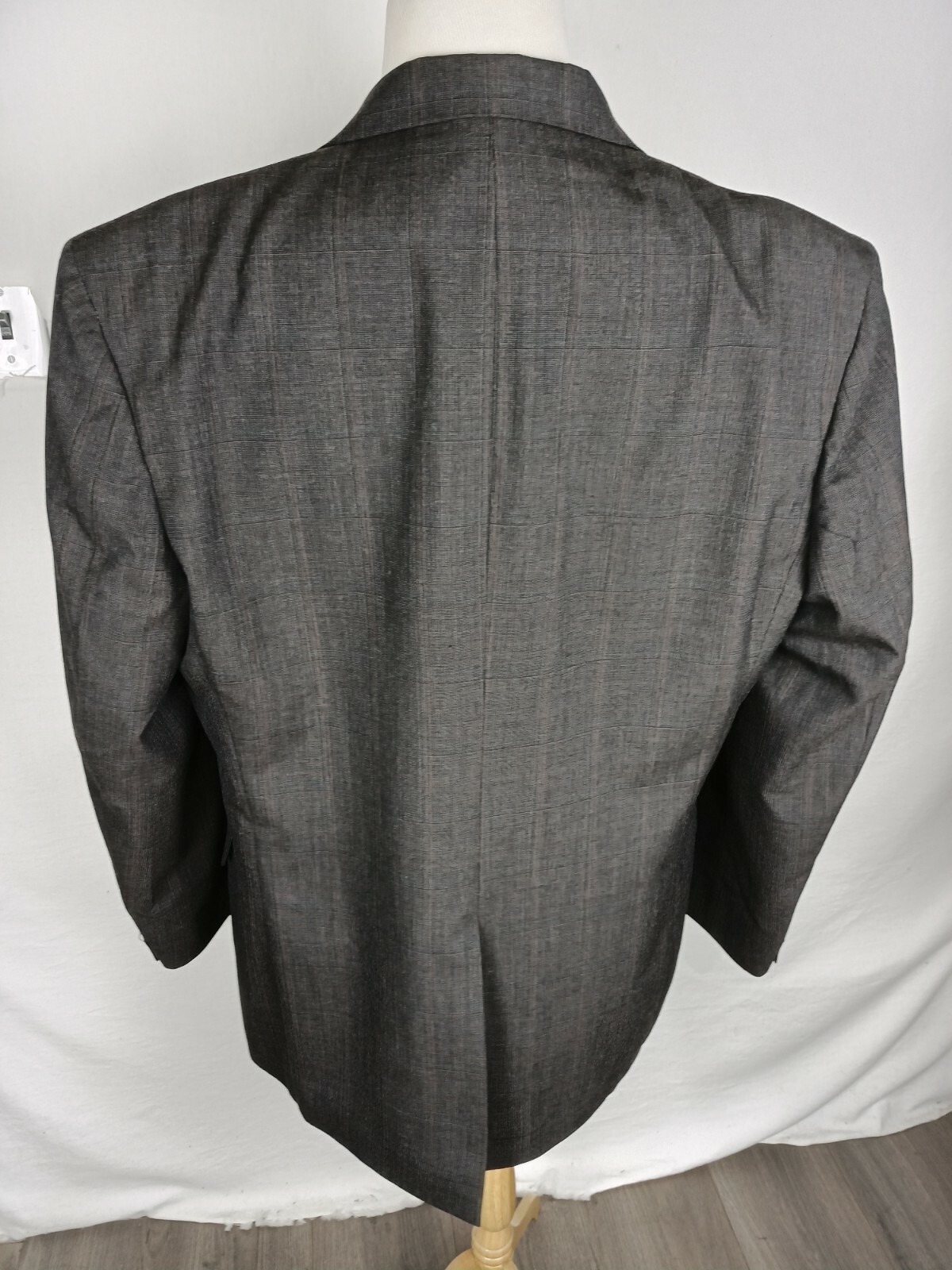 FILA Cappotto sportivo Adams Row uomo taglia 48L grigio check Lt peso misto lana S37