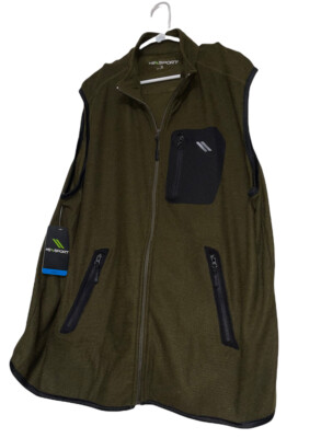 NWT King Size KS Sports Full Zip Vest Sz XL Big Green Level 1