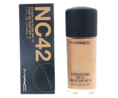 MAC NC42 Studio Fix Fluid  SPF 15 Original Formula Broad Spectrum, 1 Fl Oz 