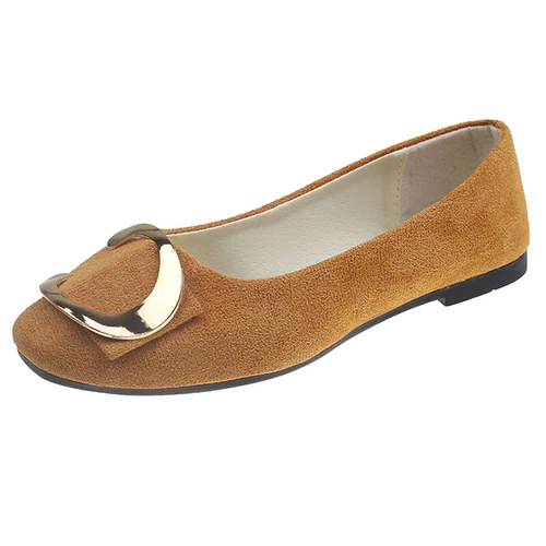 Women Flats Slip On Flat Shoes Formal Ladies Square Toe Classic Pumps Buckle - Bild 8 von 113