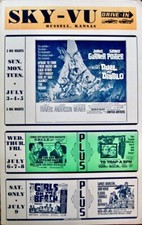 ORIGINAL 1966 SKY-VU DRIVE-IN THEATRE POSTER"DUEL AT DIABLO"/"MAN FROM U.N.C.L.E