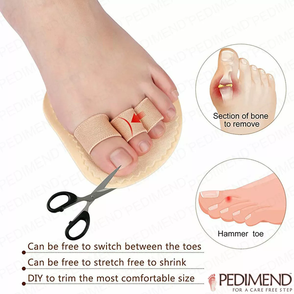 PEDIMEND™ Fabric Metatarsal - Hammer Toe Straightener - Foot 2 PCS) | eBay