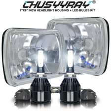 7x6"inch LED Headlights Hi-Lo DRL Sealed 5X7" For International 4700 4900 8100
