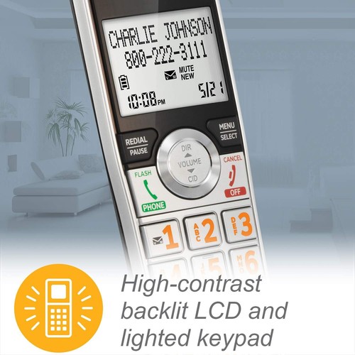 AT&T 5-Handset Cordless Phone System with Answering Machine & Call Blocking - DE - Picture 5 of 12