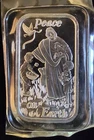 2000 Peace On Earth Christmas Jesus Bells Bullion-999 Silver 1 Oz Ounce Art Bar