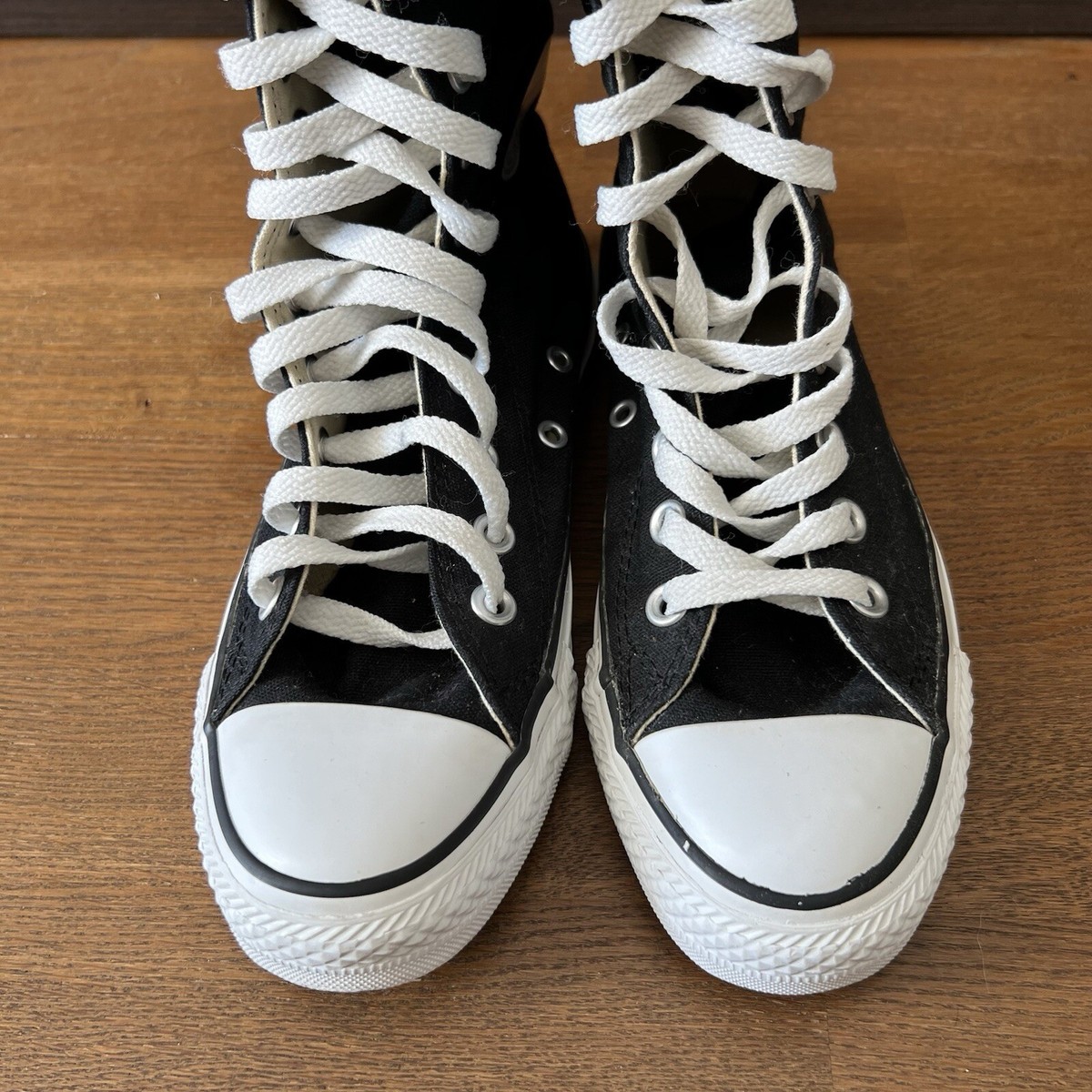 CONVERSE SK BoTT＋ Converse Black Knee High Lace Up Sneaker Boot Y2K Size US