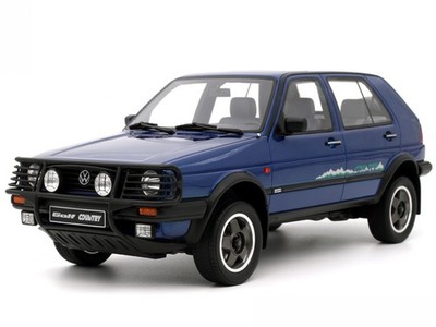 VW Volkswagen Golf Rabbit 2 Country 1990 blue metallic resin model car OT973 Ott