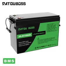 DATOUBOSS 24V 100Ah LiFePO4 Lithium Battery Bluetooth Low-Temp For Home RV
