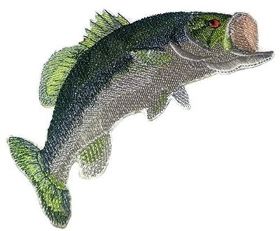 Nature's Bounty Beautiful Custom Fish Portraits [Largemouth Bass] Embroidered Ir
