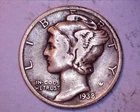 1938 Mercury Head Silver Dime  **217-6B