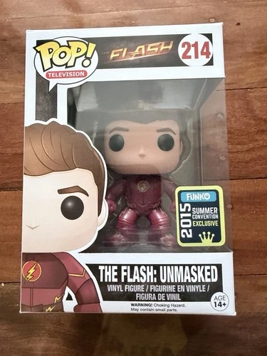 Funko Pop Vinyl THE FLASH UNMASKED #214 2015 SDCC Exclusive