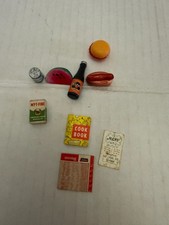 Vintage Miniature Plastic Dollhouse Food Lot 9 pieces