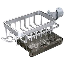 Kitchen Sink Faucet Organizer, Dish Sponge Holder Over Faucet Kitchen Sink Caddy