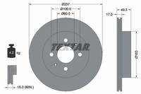 2X Bremsscheibe Vorne Textar 92131200 FÜR Suzuki Bremsscheiben Scheibenbremse
