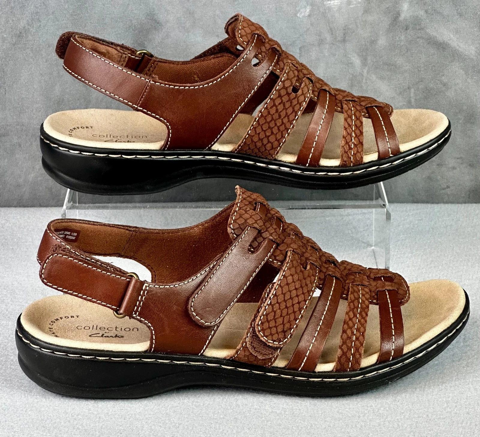 Clarks Sandali donna Leisa Rhea marroni taglia 8 M (S2095)