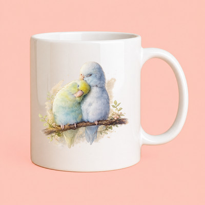 Schöne Motiv Kaffee Tee Tasse Liebe Wellensittich Geschenkidee Paare Geburtstag