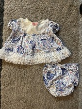 Vintage 0-6mo Baby Girl Blouse Bloomers