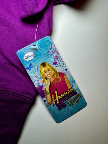 Vintage Girls Y2K Purple Embellished Hannah Montana Zippered Hoodie XS - Picture 3 of 4