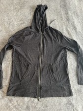 John Varvatos Mens Full Zip Hoodie Sweatshirt Size XL Black Lounge Casual