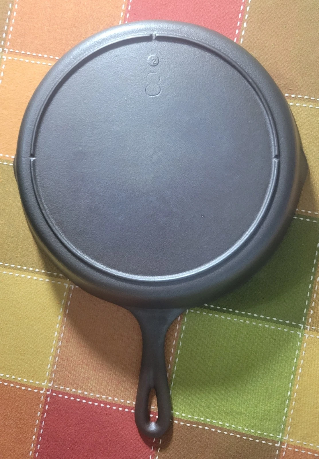 Vintage Lodge No. 8 Cast Iron Skillet (Restored & Seasoned) FREE SHIPPING