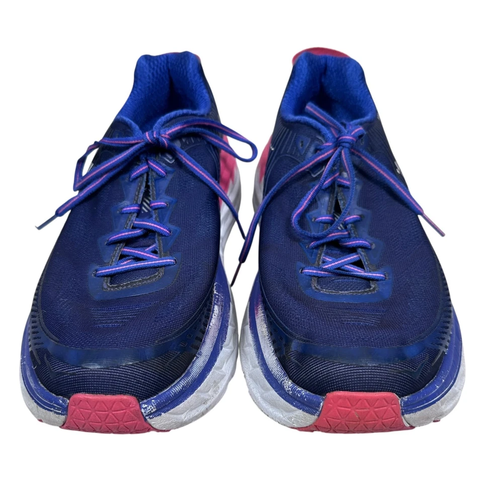 Hoka One One Bondi 5 Running Shoes Womens 11 D Wide Blue Low Lace Sneakers - Image 2 of 4