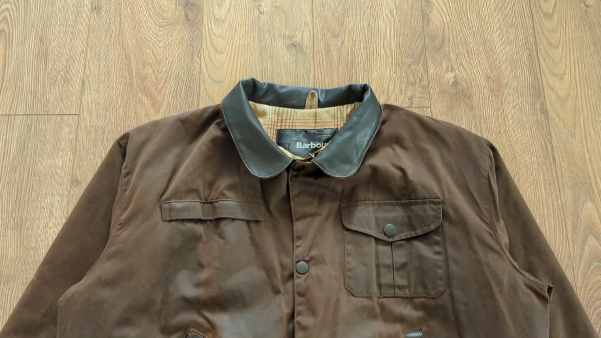 Barbour A1551 Bushman Wax Jacket Made In England Waxed Cotton