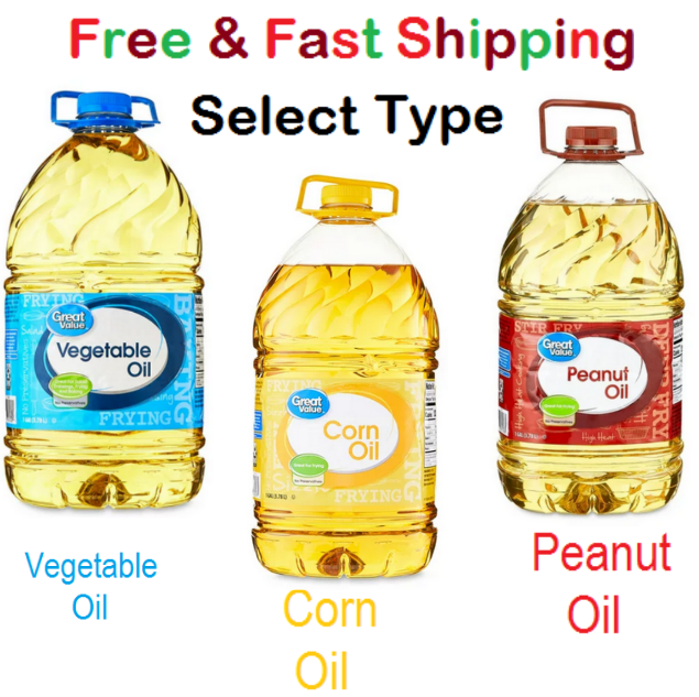 Great Value Vegetable Oil, Corn Oil, Peanut Oil, Select Your Type, Free