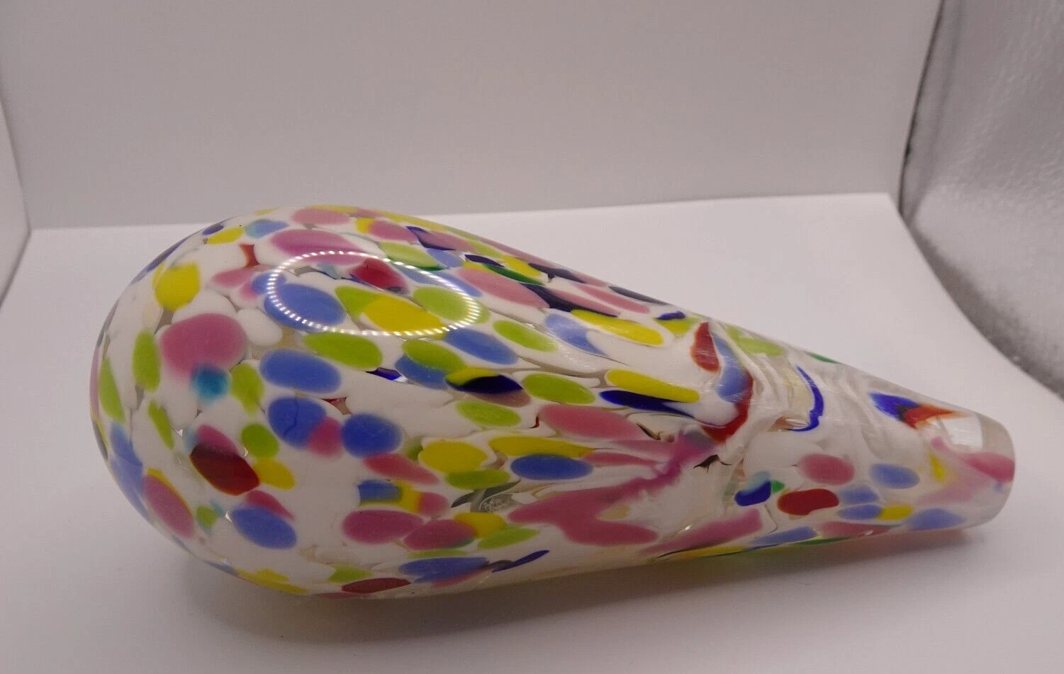 Large St Clair House of Glass Muddler Mortar Pestle Whimsey Spatter