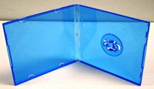 200 SMALL 3.5" Mini Blue CD DVD Slim Poly Case w/Sleeve, M-Lock Hub,FD1013-BLU