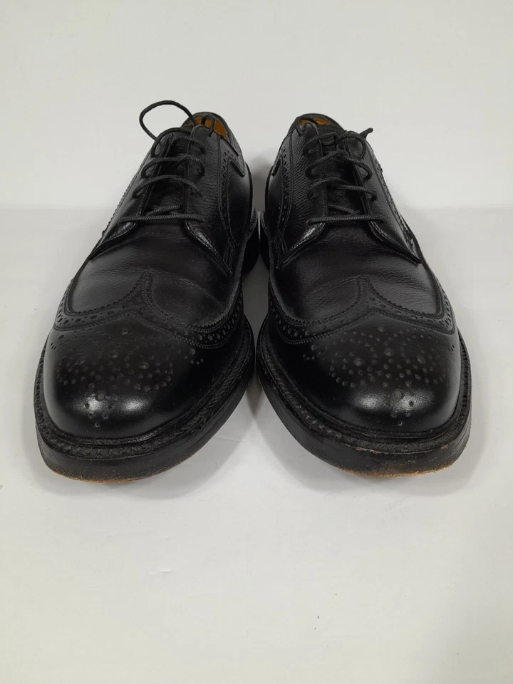 Zapato de vestir vintage Florsheim Royal Imperial punta de ala para hombre talla 11 B negro Foto 4 de 4
