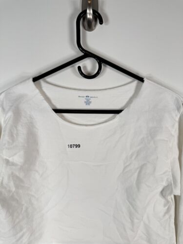 Brandy Melville Women Pullover Cropped Long Sleeve Top White Sz One Size 17.5x16 - 第 2/7 張圖片