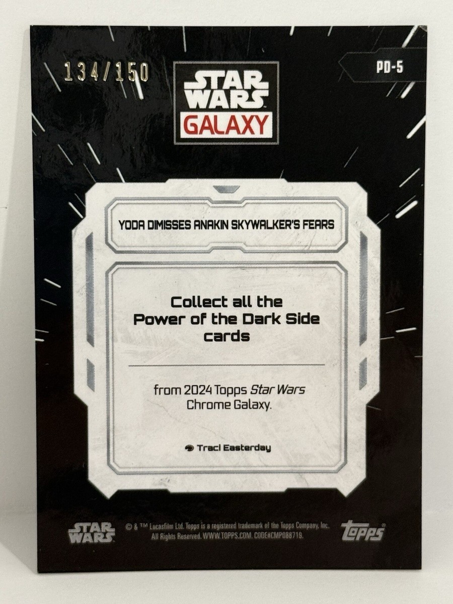 2024 Topps Chrome Galaxy Star Wars #PD-5 Yoda Dismisses Anakin's