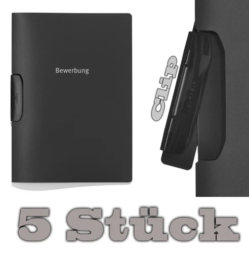 5x DURABLE Duraswing Job - Deux Pièces Candidature avec Clip - Anthracite