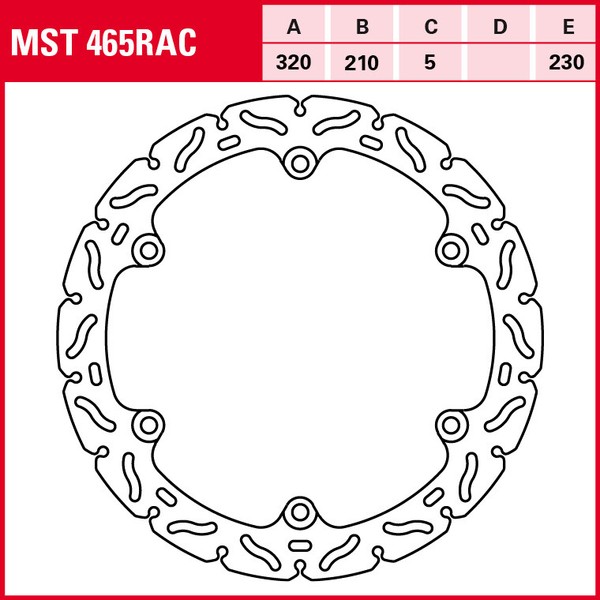 TRW Bremsscheibe Sportiv Starr MST465RAC CB500F PC58-image
