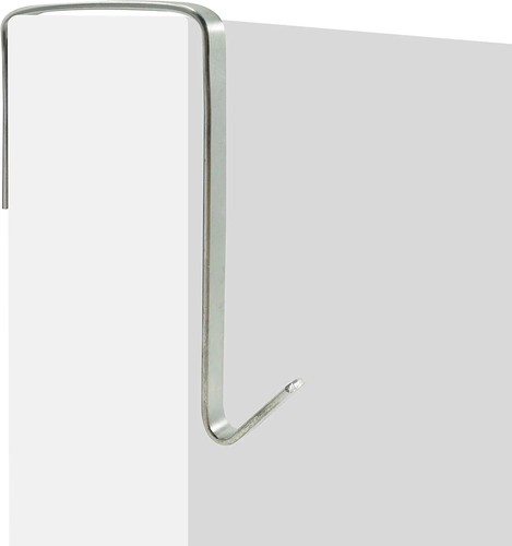 10 Pack Over The Door Metal Hook Hanger to Width: 0.2 inches, Silver - Picture 3 of 3
